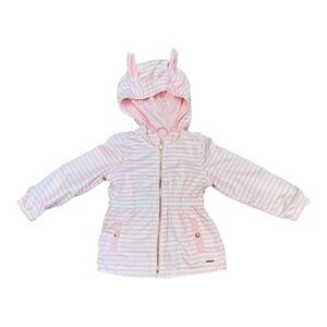 Girls 4T Tahari Pink and White Bunny Ears Jacket!